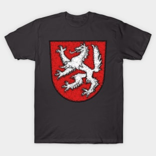 Low Poly Coat of Arms Red T-Shirt